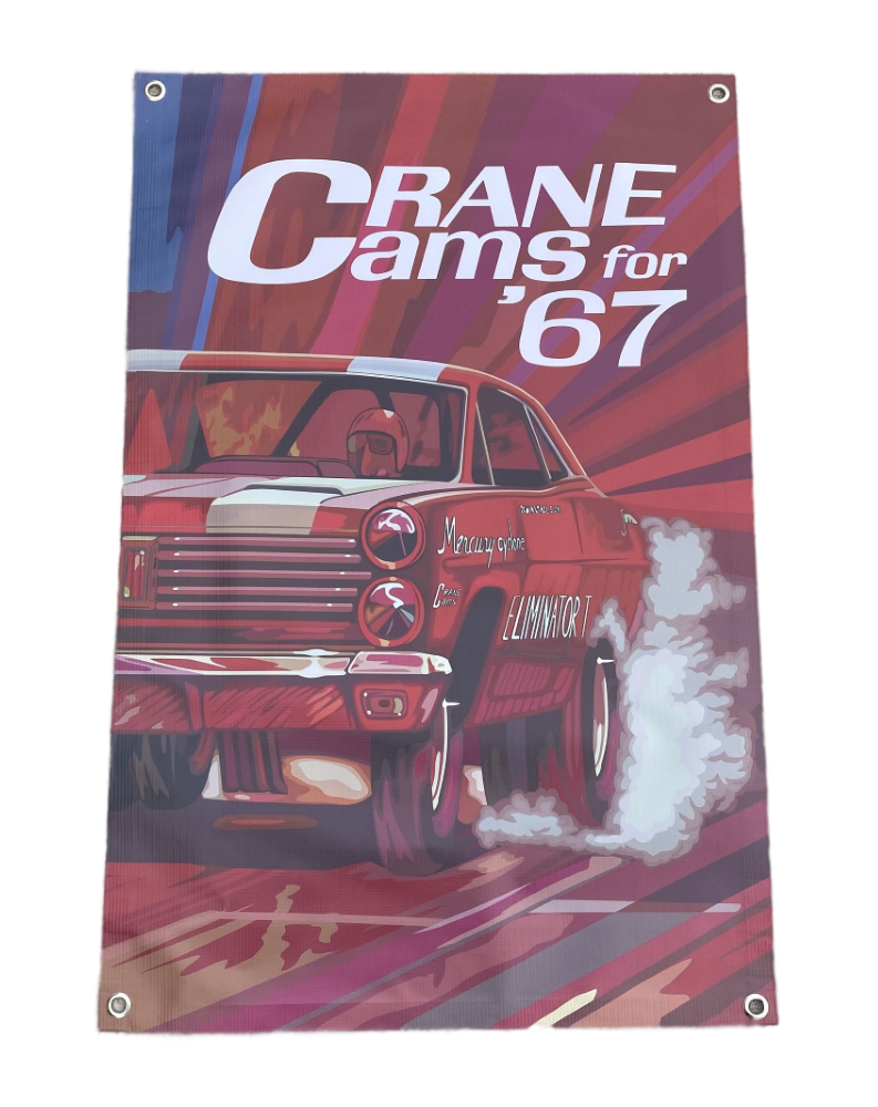 CRANE CAMS 1967 '67 Catalog Banner Mercury Comet Funny Car Merchants