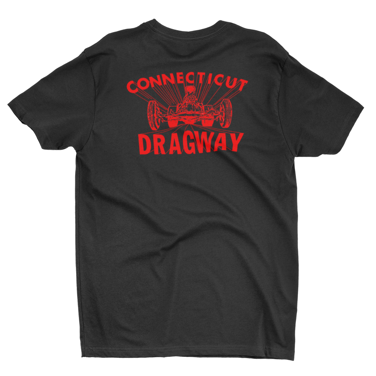 CT DRAGWAY Connecticut 1960's Dragster Logo Black