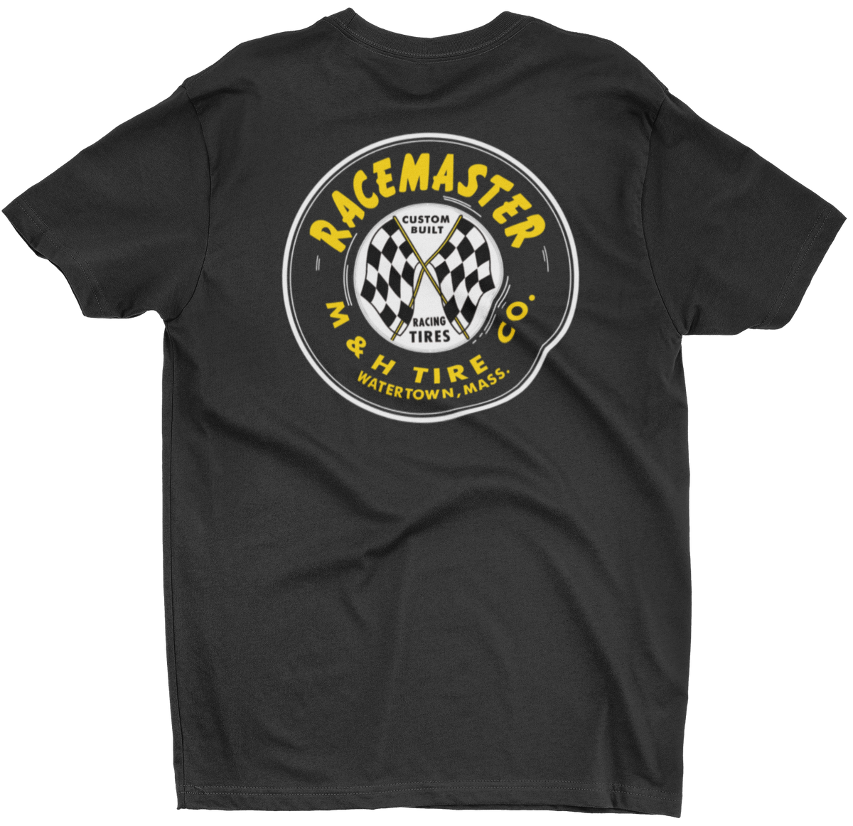 M&H RACEMASTER Tires Black Logo Tee T-Shirt – Merchants of Speed