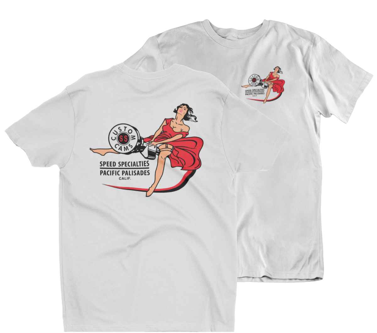 SPEED SPECIALTIES Custom Cams White Tee T-Shirt – Merchants of Speed