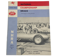 1956 NHRA National Championship Drags Kansas City Missouri Program RARE