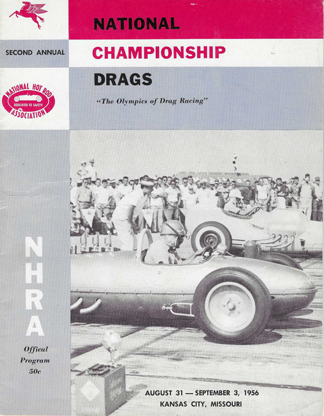 1956 NHRA National Championship Drags Kansas City Missouri Program US Nats 2nd Annual