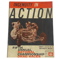 1959 NHRA National Championship Drags Detroit Dragway Michigan Program