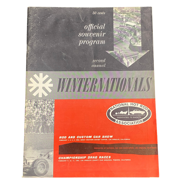 1962 NHRA Winternationals Championship Drag Races Program Pomona