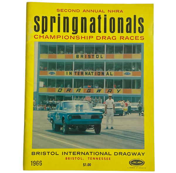 1966 SPRINGNATIONALS Bristol Second Annual Program Richard Petty
