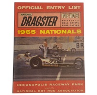 1965 NHRA US NATIONALS Indy Nats Official Program With Entry List Handout