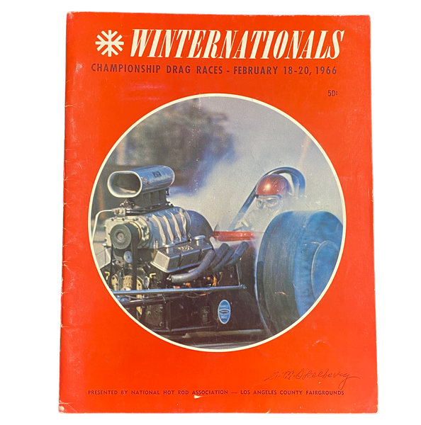 1966 NHRA Winternationals Championship Drag Races Program Pomona