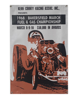 1968 BAKERSFIELD FUEL & GAS Championship Garage Banner