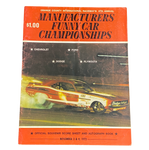 1972 '72 OCIR Manufacturer's Funny Car Championships Program RARE