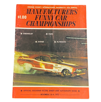 1972 '72 OCIR Manufacturer's Funny Car Championships Program RARE