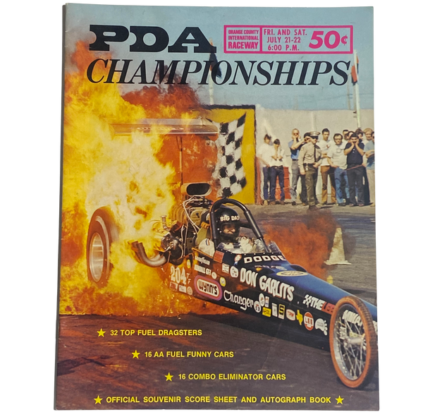 1972 PDA CHAMPIONSHIPS OCIR Program Don Garlits Dragster Cover