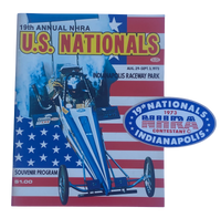 NHRA 1973 US NATIONALS Indy Official Program/Decal Bundle
