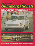 1974 NHRA Summernationals Program & Decal Englishtown Grumpy Jenkins Vega