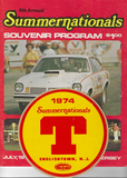 1974 NHRA Summernationals Program & Decal Englishtown Grumpy Jenkins Vega