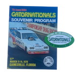 NHRA 1976 GATORNATIONALS Gainesville Official Program/Decal Bundle Snake Prudhomme