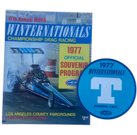 NHRA 1977 WINTERNATIONALS Pomona Official Program/Decal Bundle Mongoose