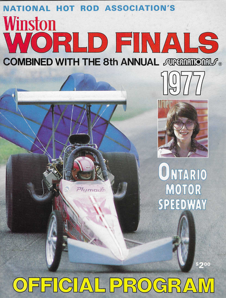 1977 NHRA World Finals Program & Entry List Ontario Motor Speedway Shirley Muldowney