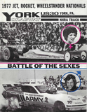 1977 NHRA York US30 Dragway Battle of the Sexes Shirley Muldowney Don Prudhomme