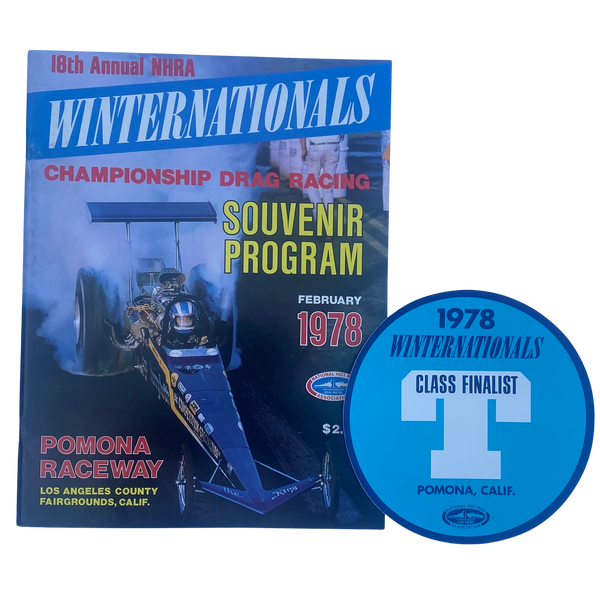 NHRA 1978 WINTERNATIONALS Pomona Official Program/Decal Bundle