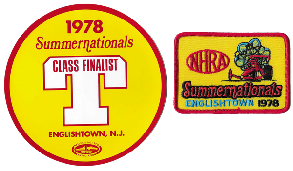1978 NHRA Summernationals Englishtown Official Event Patch Finalist Decal