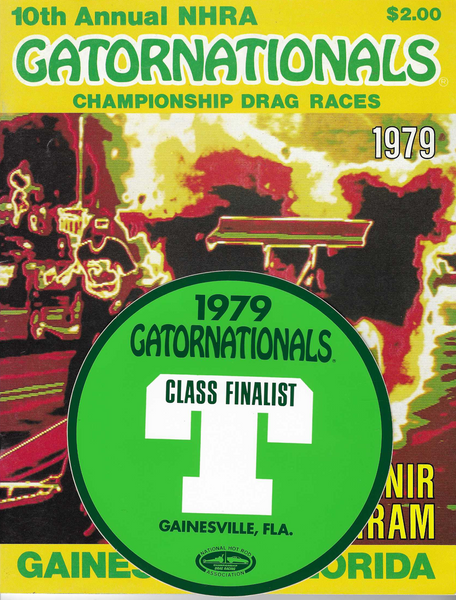 1979 NHRA Gatornationals Official Program Gainesville & Finalist Decal