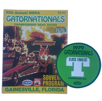 NHRA 1979 GATORNATIONALS Gainesville Official Program/Decal Bundle