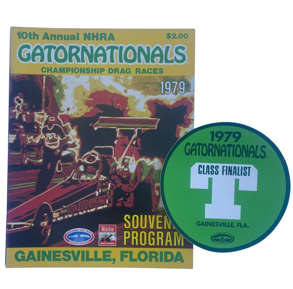NHRA 1979 GATORNATIONALS Gainesville Official Program/Decal Bundle