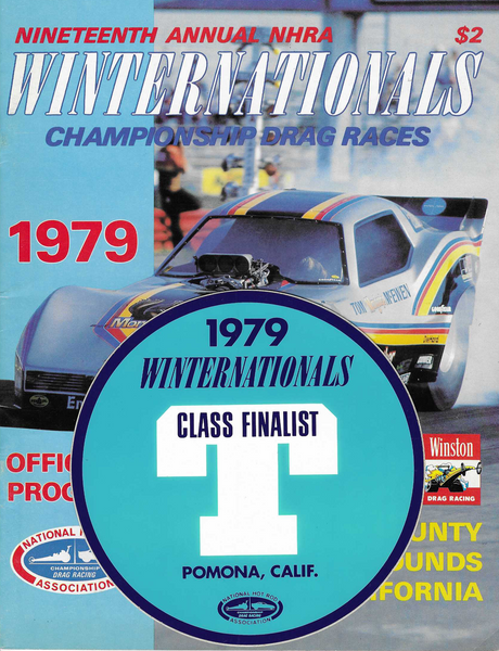 1979 NHRA Winternationals Official Program & Decal Pomona Mongoose FC