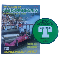 NHRA 1980 GATORNATIONALS Gainesville Official Program/Decal Bundle Shirley Muldowney