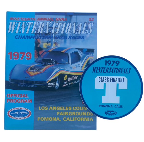 NHRA 1979 WINTERNATIONALS Pomona Official Program/Decal Bundle Mongoose