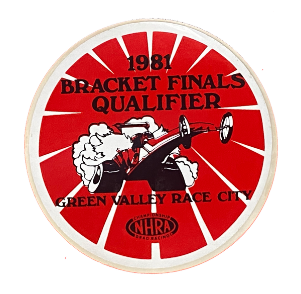 NHRA 1981 Bracket Finals Qualifier Decal Green Valley Race City