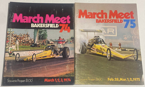 1975 NHRA Winternats & March Meet Bakersfield Programs