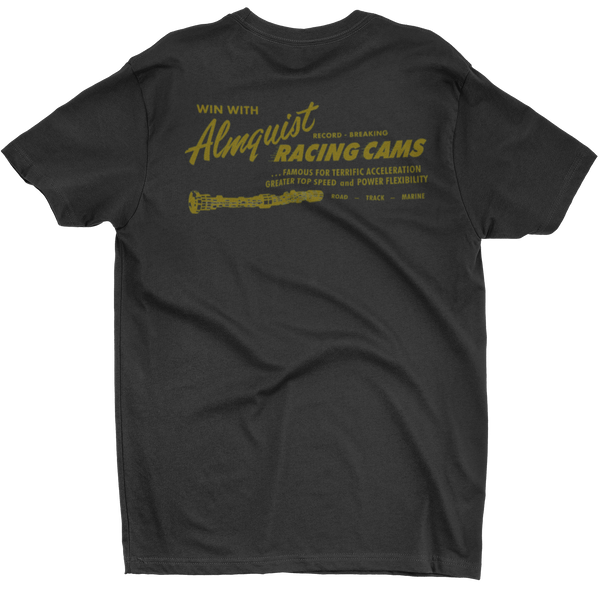 ALMQUIST RACING CAMS Black Tee T-Shirt
