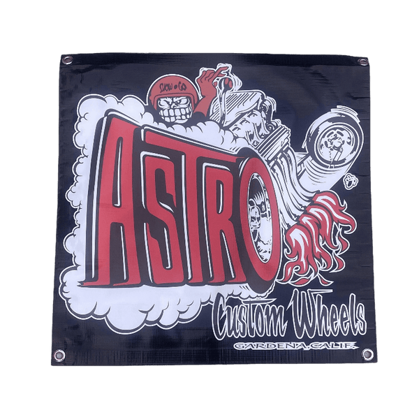 ASTRO Custom Wheels Shop Garage Banner – Merchants of Speed