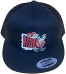 ASTRO Custom Wheels Black Flat Brim Trucker Hat