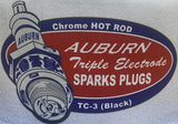 AUBURN TRIPLE ELECTRODE Spark Plugs Royal/White Trucker Hat