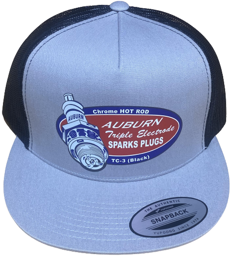 AUBURN TRIPLE ELECTRODE Spark Plugs Silver/Black Trucker Hat