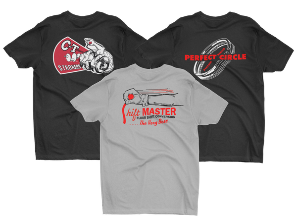 AUGUST T-SHIRT BUNDLE Perfect Circle Piston Rings CT Strokers Shiftmaster