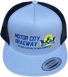 MOTOR CITY DRAGWAY Michigan Silver/Black Trucker Hat