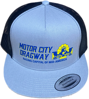 MOTOR CITY DRAGWAY Michigan Silver/Black Trucker Hat