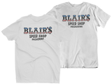 BLAIRS SPEED SHOP Pasadena White Tee T-Shirt