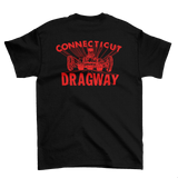 CT DRAGWAY Connecticut 1960's Dragster Logo Black