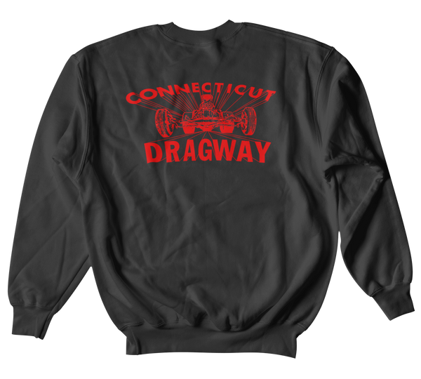 CT DRAGWAY Connecticut Dragster Black Crew Sweatshirt