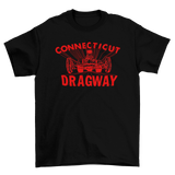 CT DRAGWAY Connecticut 1960's Dragster Logo Black