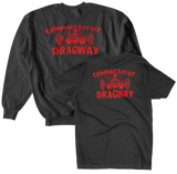 CT DRAGWAY Connecticut Black Holiday Tee/Crew Sweatshirt Bundle Combo