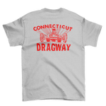 CT DRAGWAY Connecticut 1960's Dragster Logo Gray