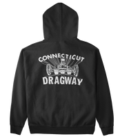CT DRAGWAY Connecticut 1960's Dragster Logo Hoodie Sweatshirt