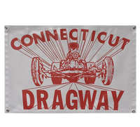 CT DRAGWAY Connecticut Dragster Logo Garage Banner