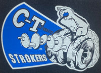 CT STROKERS Black/White Flat Brim Trucker Hat