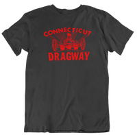 CT DRAGWAY Connecticut 1960's Dragster Logo Black